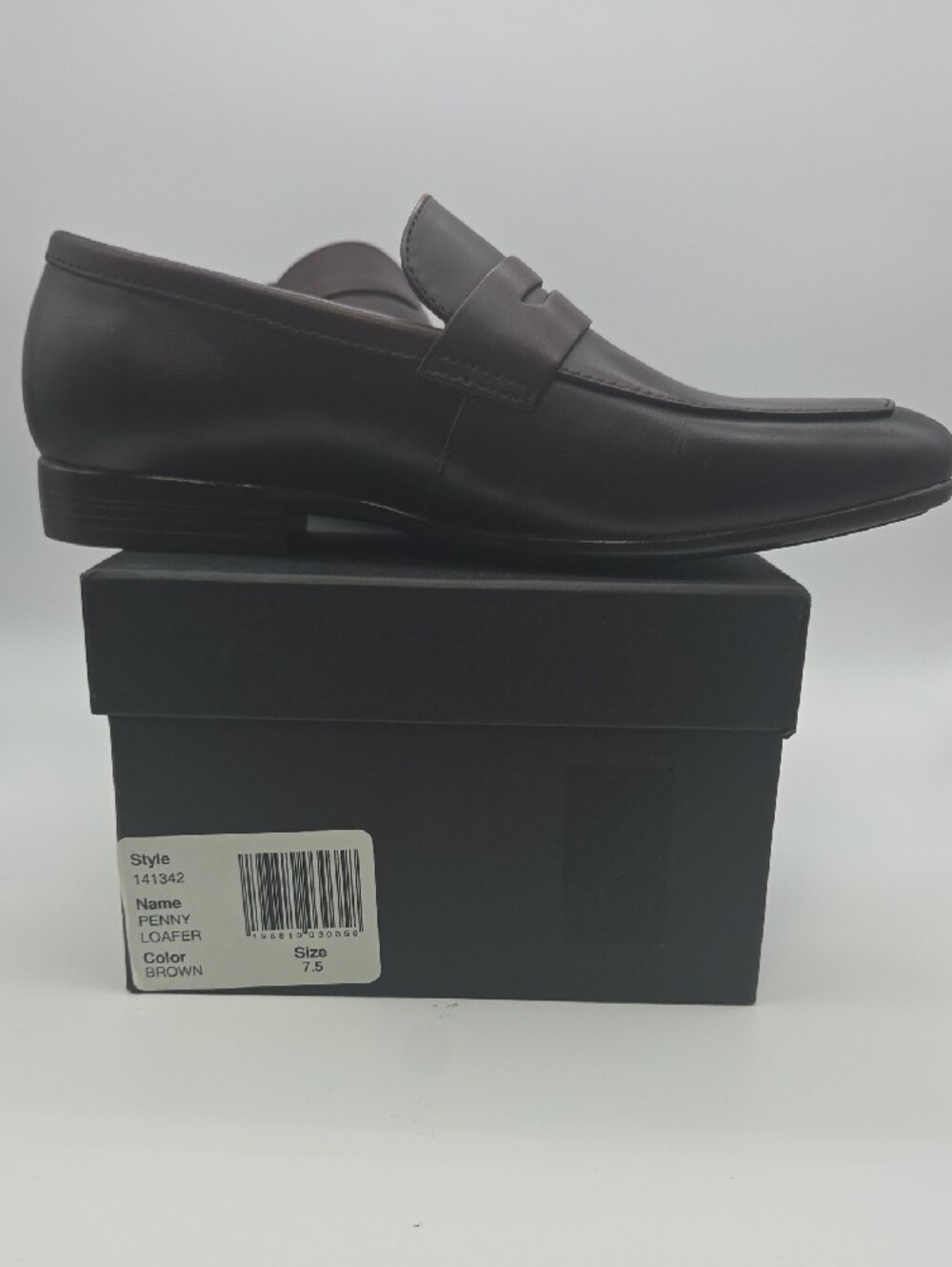 The Men's Store Dark Brown Leather Penny Loafers - Picture 3 of 8